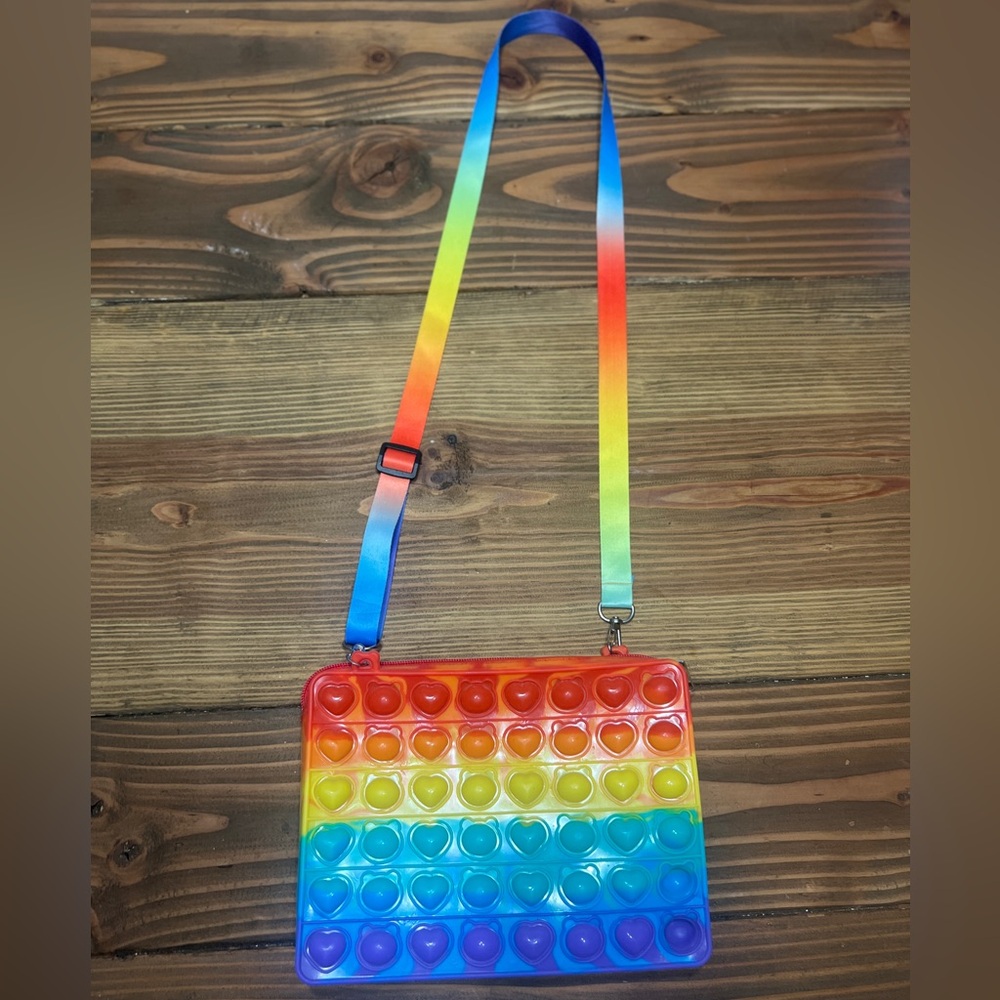 Rainbow Pop It Shoulder Bag